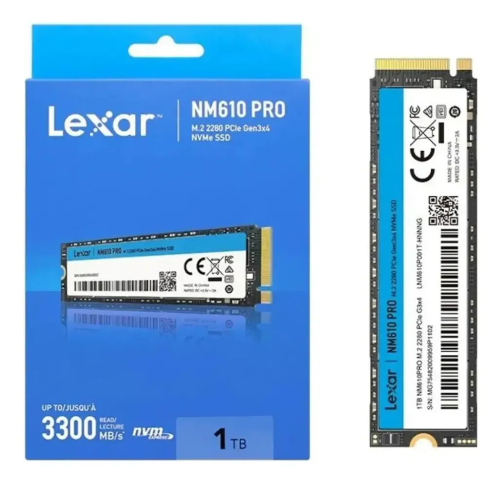 Disco Sólido SSD Lexar NM610 Pro 1TB M.2 PCIe NVMe 01.webp