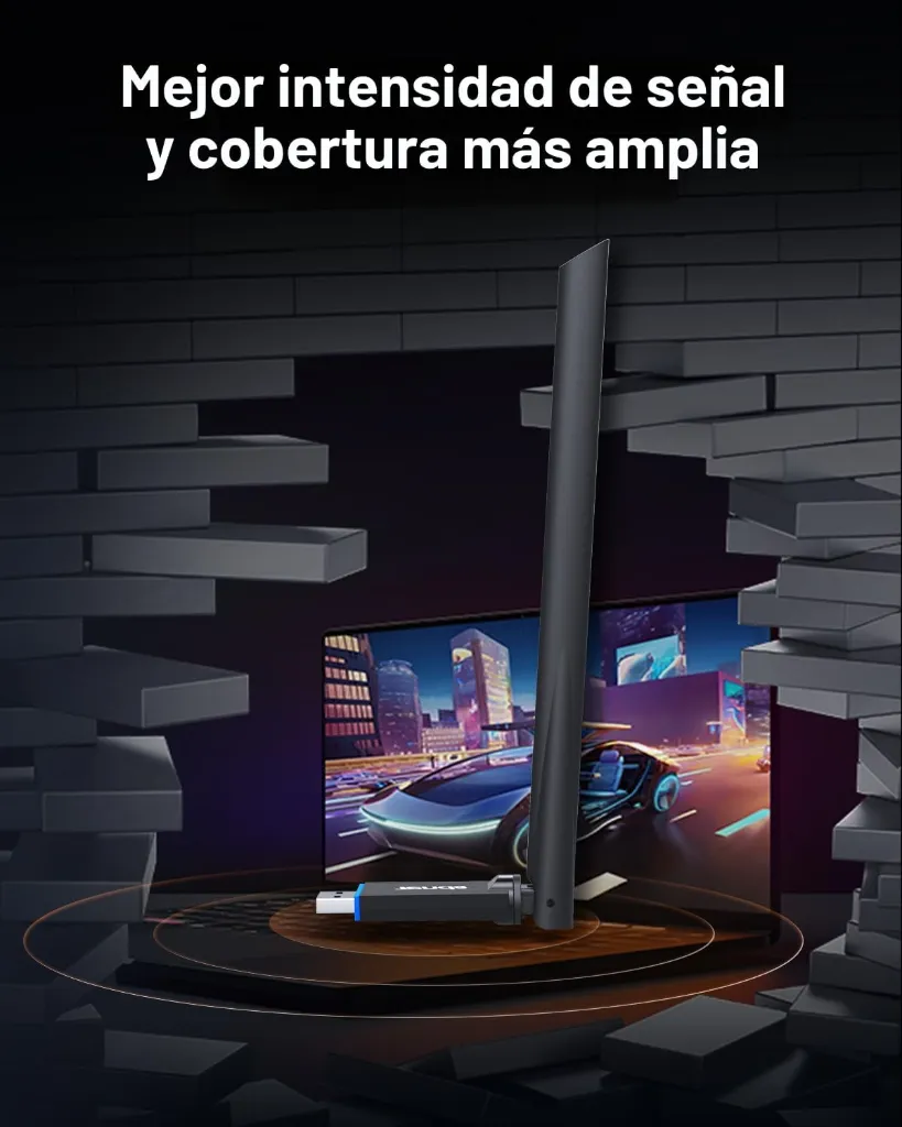 Adaptador WiFi USB Inalámbrico WiFi 6 Tenda U11Pro Antena 6dBi 04.webp