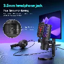 Micrófono Gamer Condensador USB RGB Profesional con Reducción de Ruido y Filtro Pop 05.webp