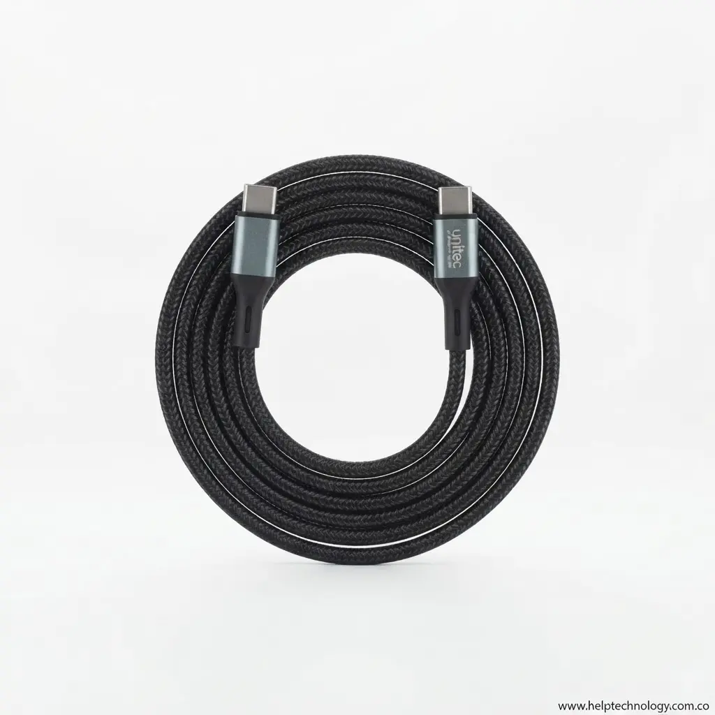 Cable USB-C a USB-C (Tipo C) Unitec CBL-832 2 Metros Carga Rápida 3.webp