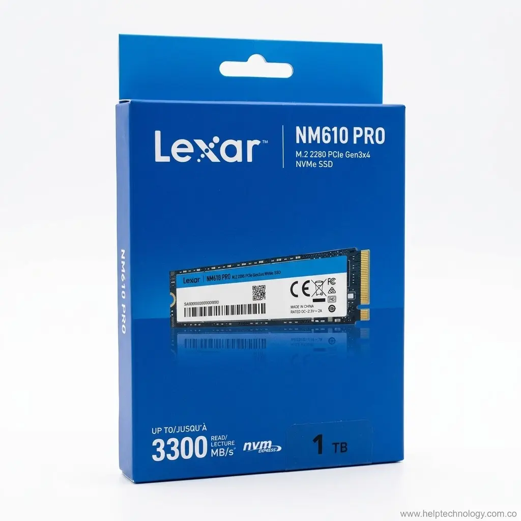 Disco Sólido SSD M.2 NVMe 1000GB (1TB) Lexar NM610 Pro PCIe 3.0 3300 MB:s.webp
