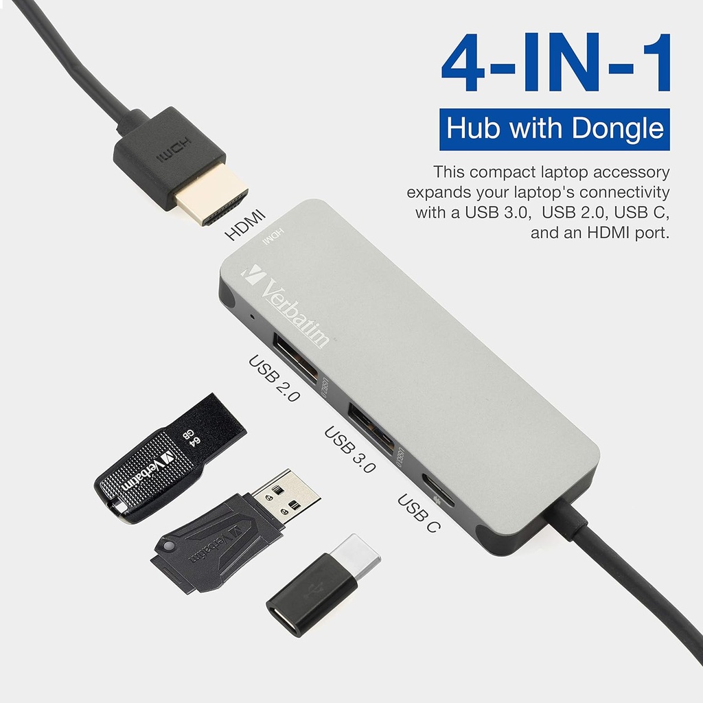 Adaptador 4 en 1 USB C Hub con 4K HDMI, 60W Power Delivery, USB 3.0, USB 2.0 para portátiles USB C 2.jpg