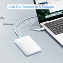 Adaptador USB 3.0 Para Disco Sata 2.5 con UASP Blanco