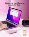 Adaptador USB 3.0 Para Disco Sata 2.5 con UASP Rosado