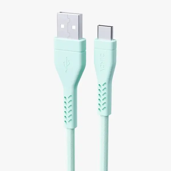 Cable USB A USB-C 2Mt Azul Verdoso 2.webp