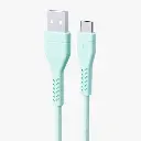Cable USB A USB-C 2Mt Azul Verdoso 2.webp
