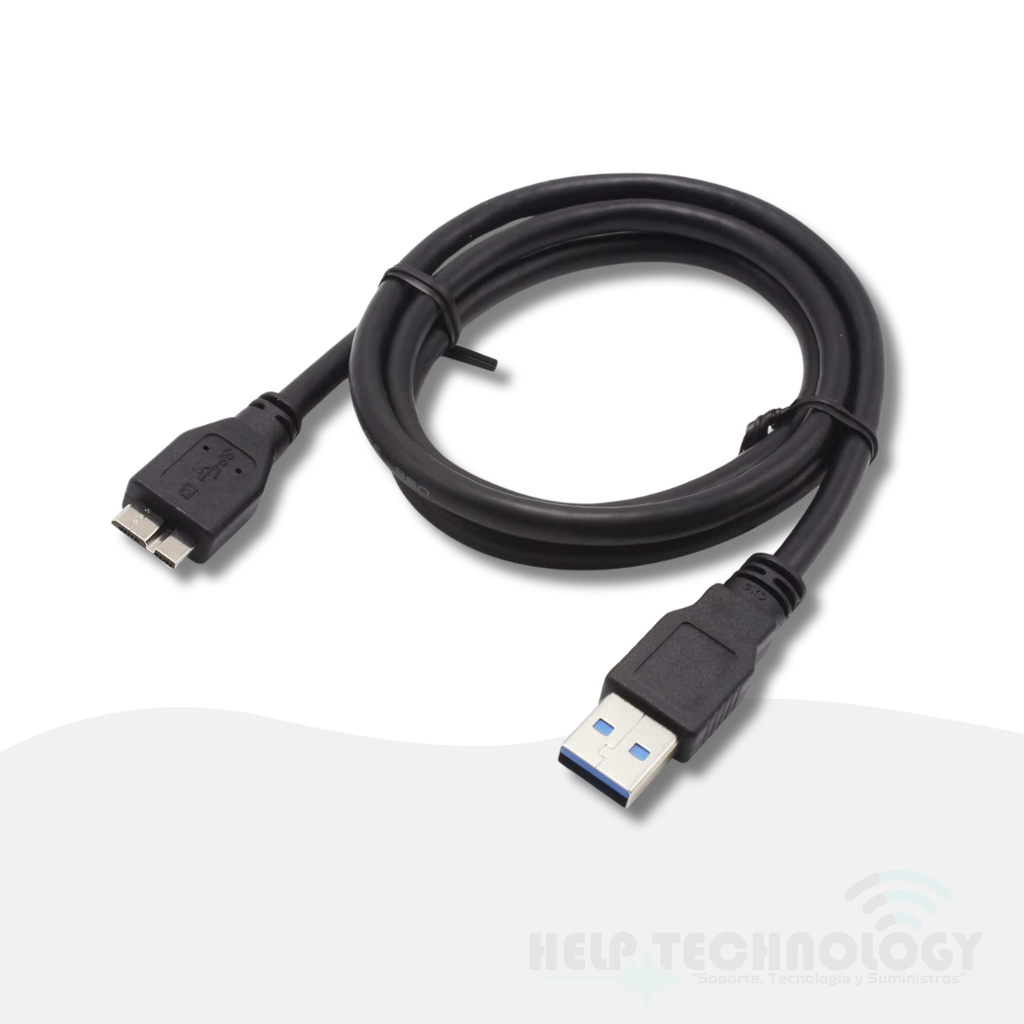 Cable USB 3.0 a Micro-B para Disco Duro 60 Centímetros Negro