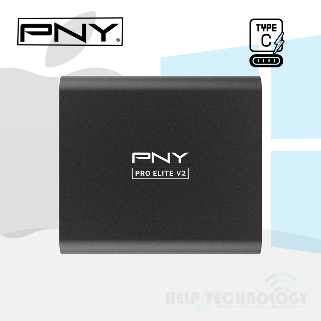 [1956] Disco SSD Externo 500GB PNY Pro Elite V2 500MB/s