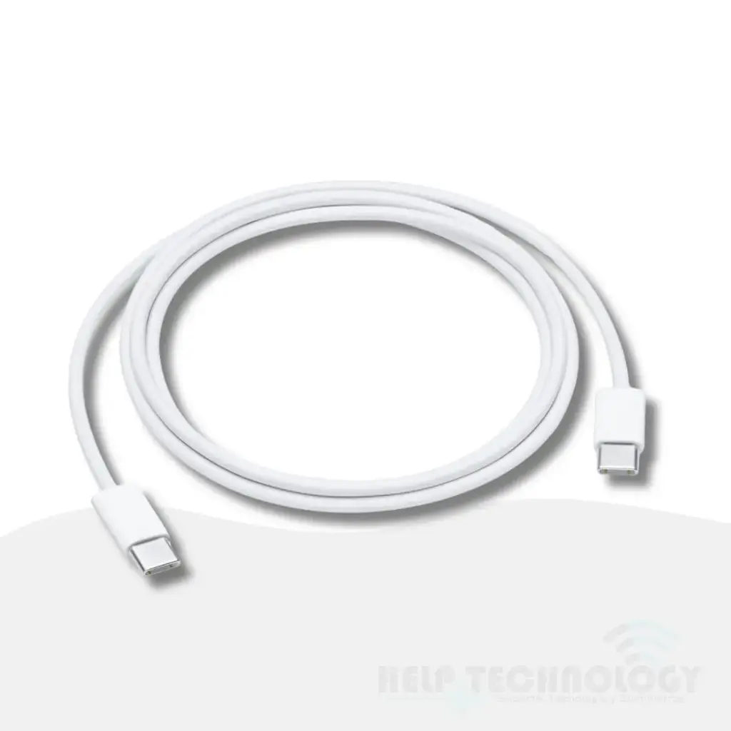 Cable USB-C a USB-C 2 Metros Blanco/Negro