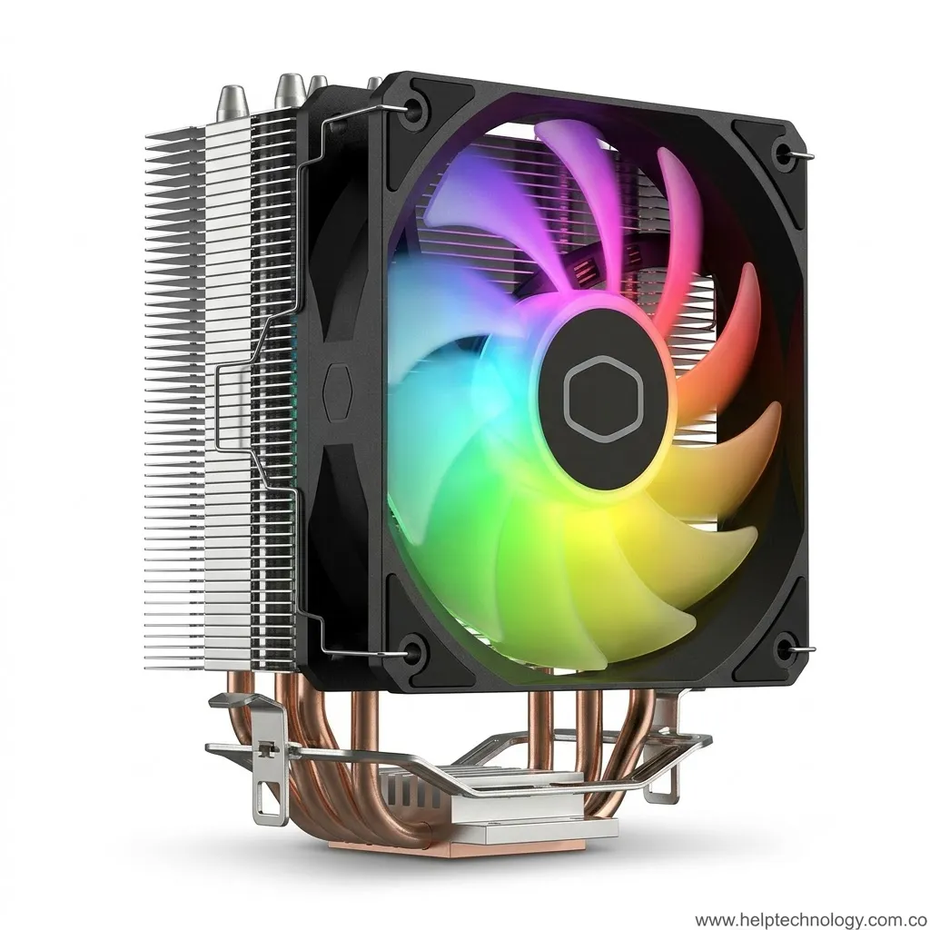 Enfriador De Aire Para Cpu Cooler Master Hyper 212 Spectrum V3 Con Ventilador Argb Pwm De 120mm Y 4 Tubos De Calor