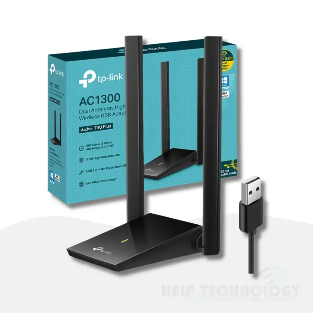 Tarjeta de Red USB 3.0 TP-Link Wi-Fi AC1300 doble banda alta ganancia 2.4GHz/5GHz