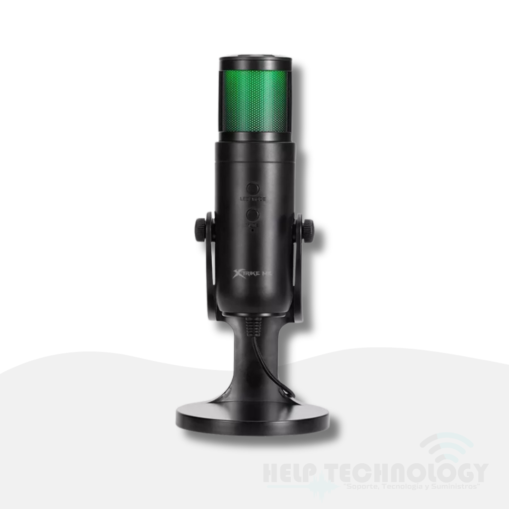 Microfono Xtrike Me Usb Gamer Luz Rgb Omnidireccional