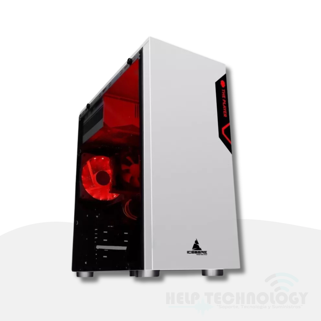 Chasis Gamer Blanco Glacius V2 1 Ventilador