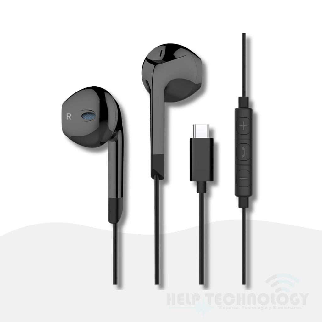 Audífonos Manos Libres Tipo C Unitec Negro