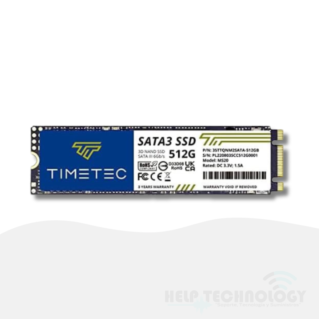 Unidad M.2 Sata 512GB Timetec