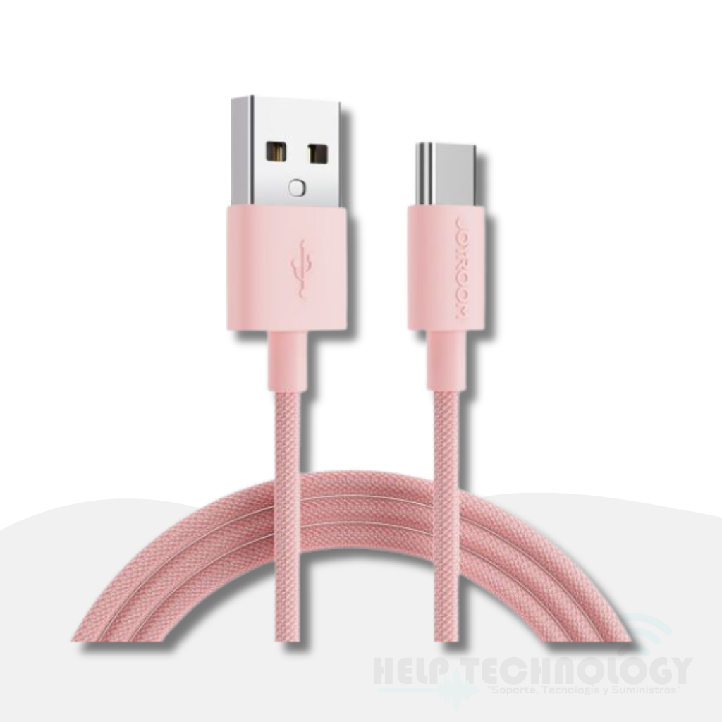 Cable USB A USB-C 2Mt Rosado