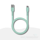 Cable USB A USB-C 2Mt Azul Verdoso 