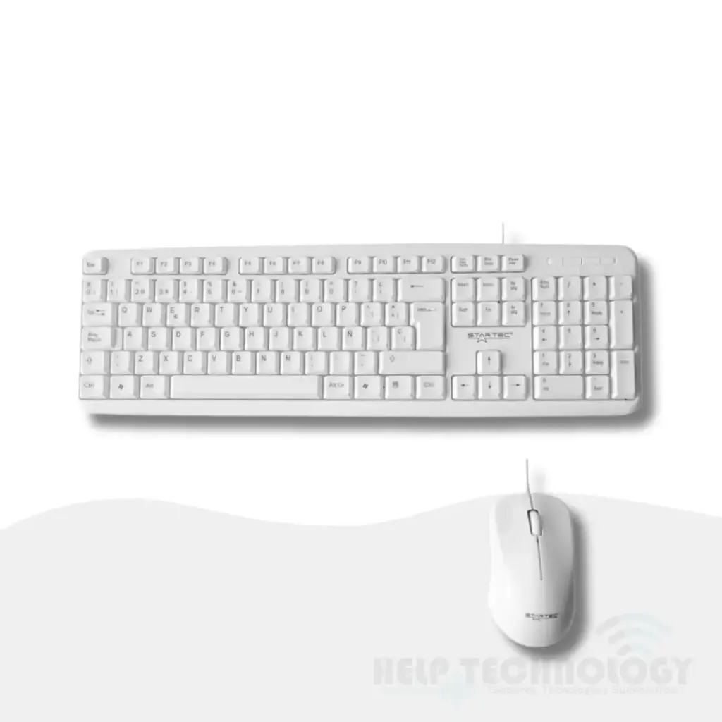 Combo Teclado Mouse Alámbrico Blanco Startec