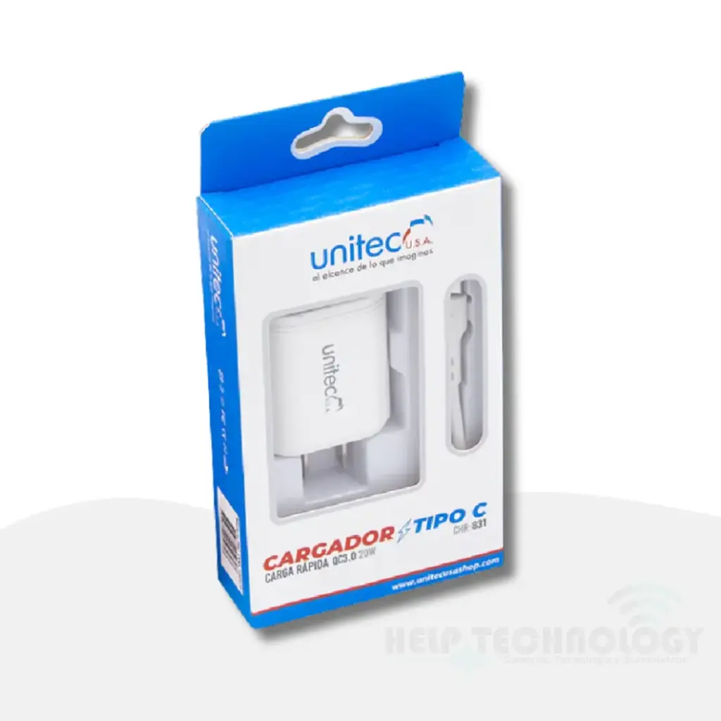 [5307] Cargador Unitec Para Celular USB-C 20W