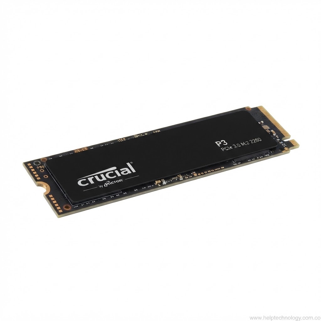 [2127] Disco Sólido SSD M.2 NVMe 500GB Crucial P3 PCIe 3.0 3500 MB/s Negro