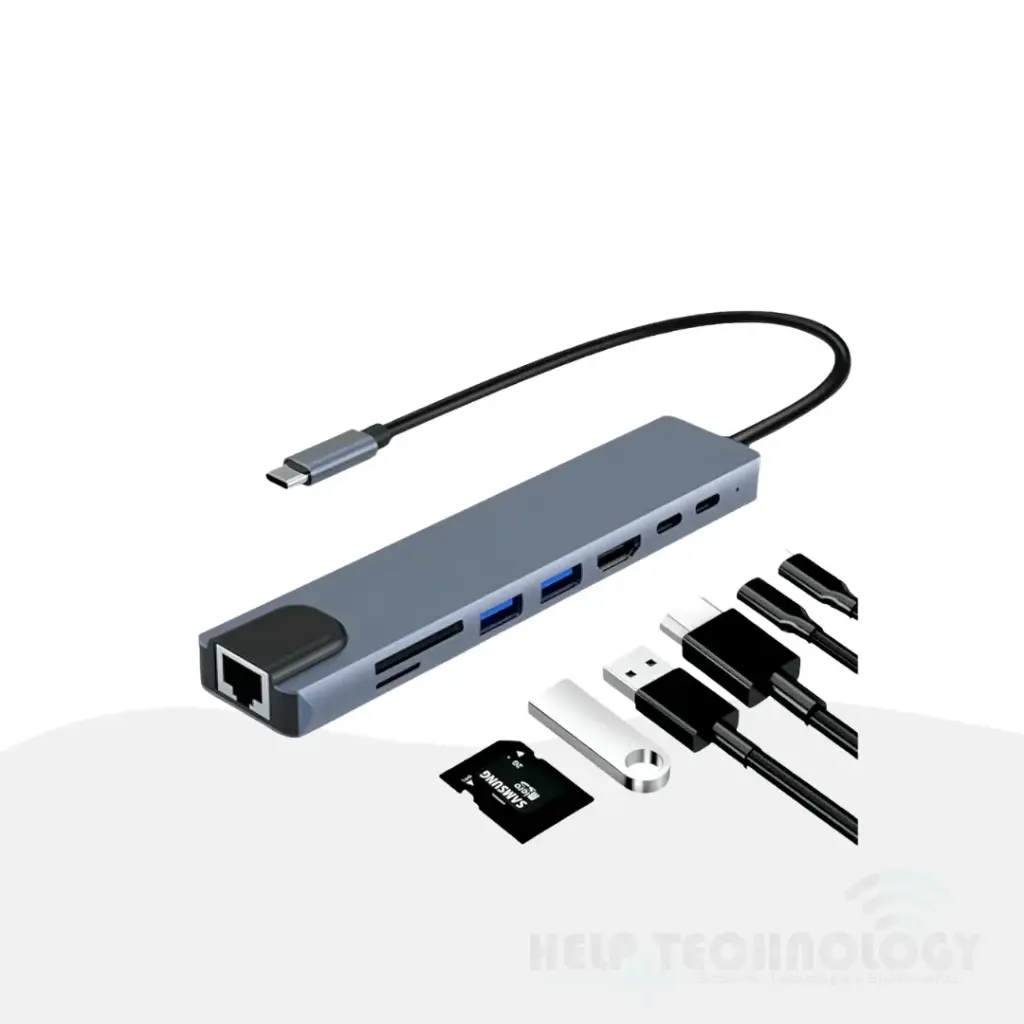 Hub Usb-C 3.0 Adaptador Multipuerto LAN,USB,HDMI