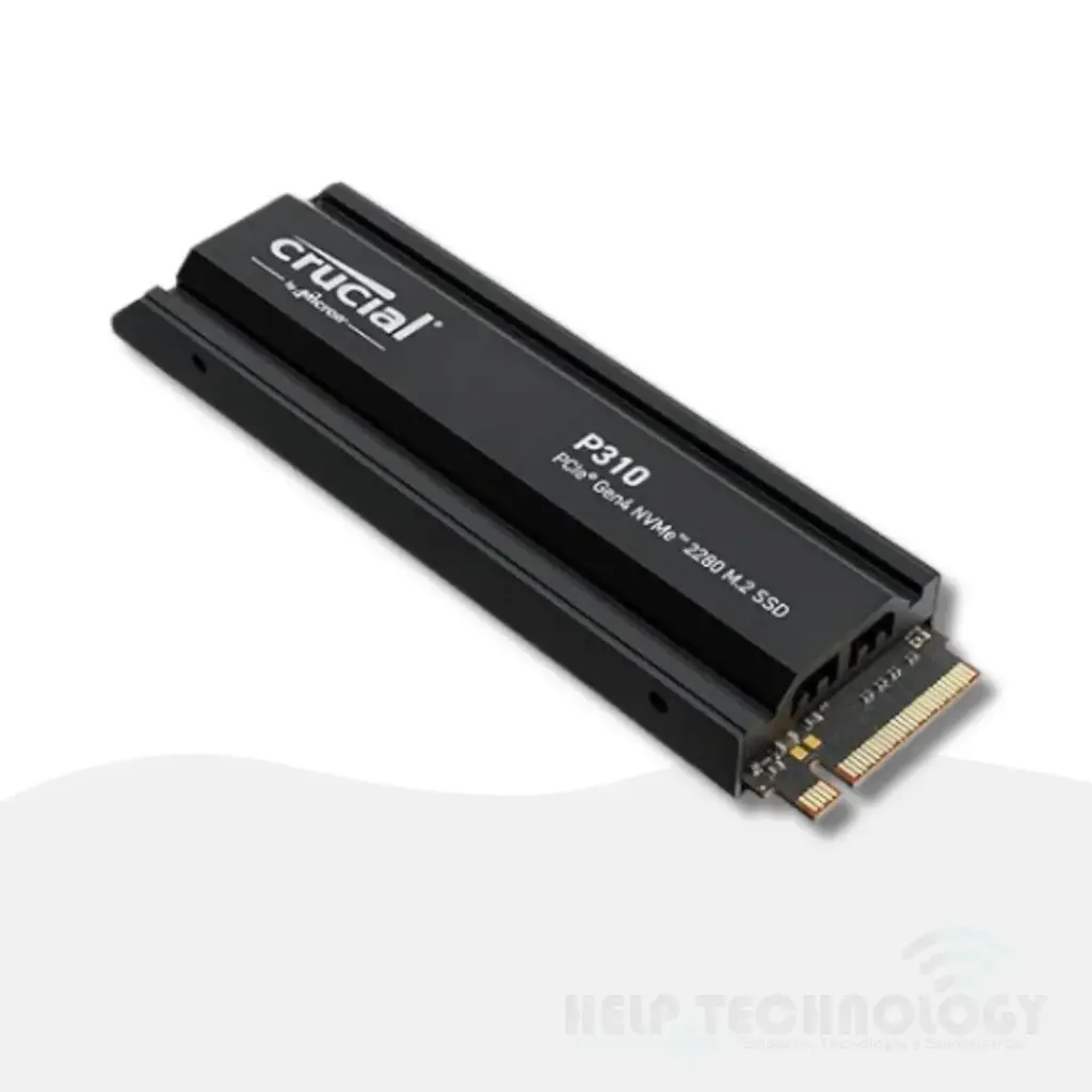 Unidad M.2 1000GB Crucial NVMe PCIe 4.0 (1TB) P310 Con disipador 