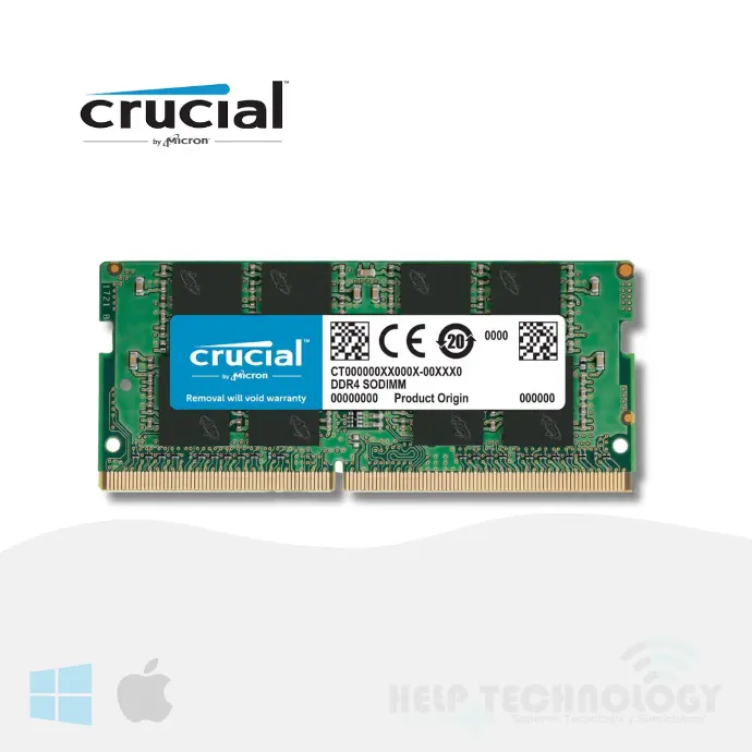 Memoria RAM Portatil DDR4 16GB 2666MHz Crucial