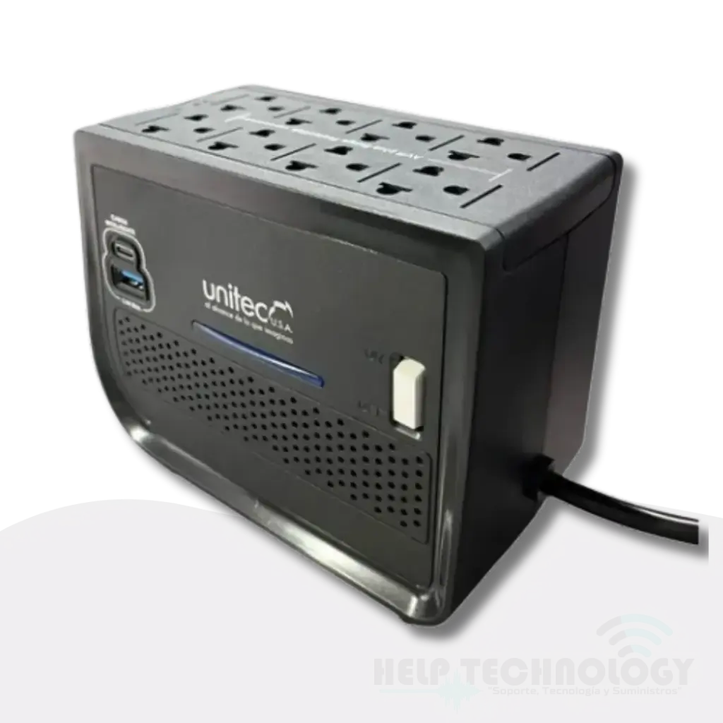 Regulador 1600VA-800W Unitec I-682 USB-C USB-A