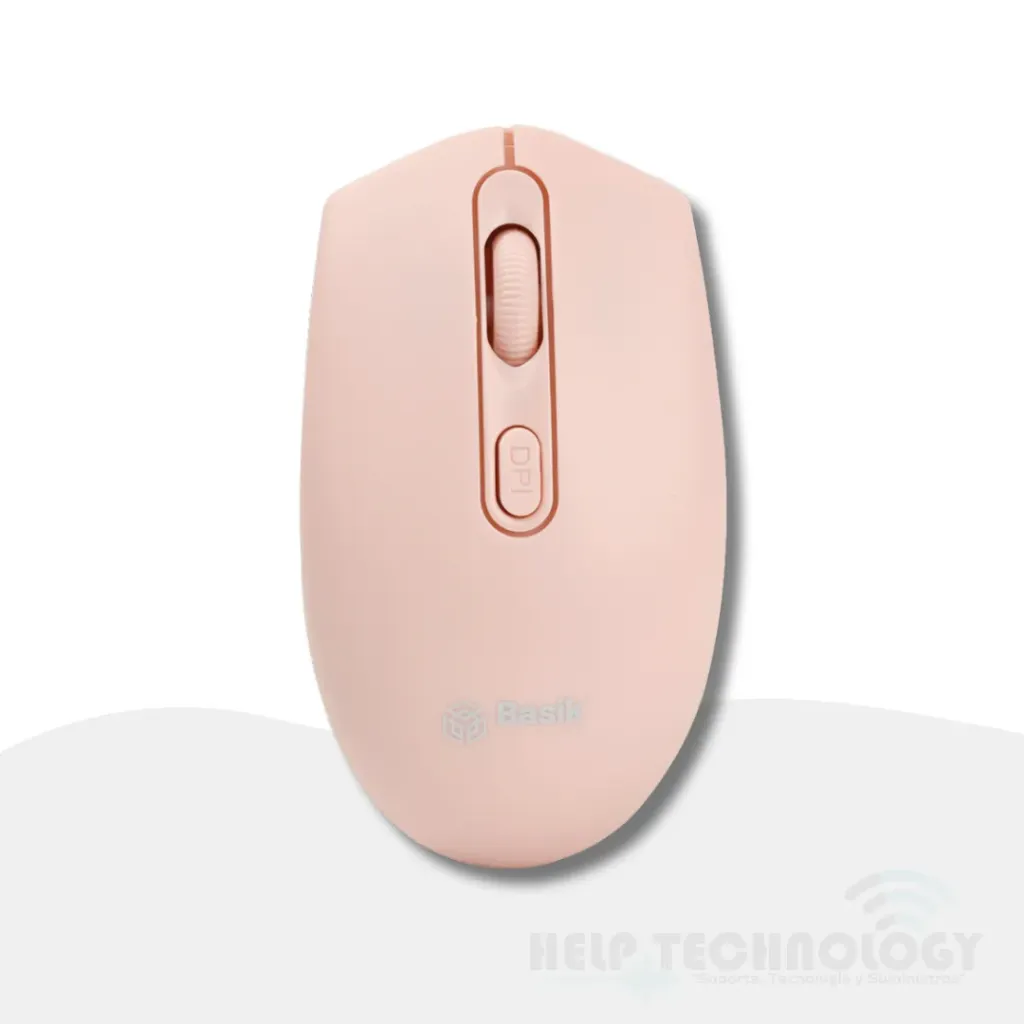 Mouse USB Jaltech G237C Recargable Óptico 1600 DPI Rosa