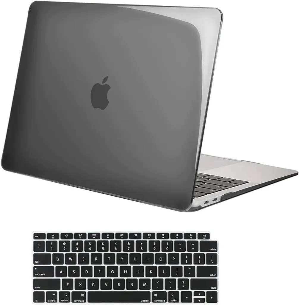 [2163] Carcasa para MacBook Pro 13" M1 A1708-A1706-A1989-A2159 Negra Con Protector Teclado Y Puertos