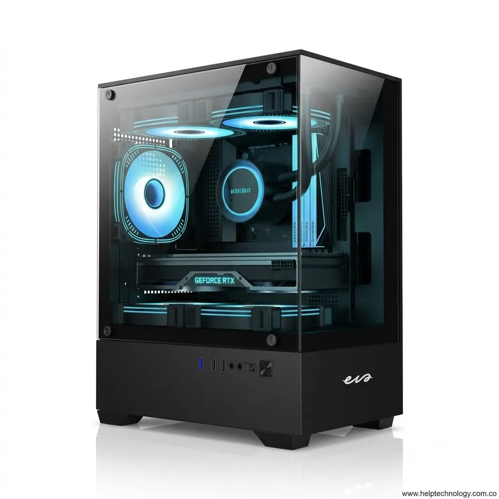Chasis Gamer Micro ATX ARGB Eva Cosmic 11M Negro 3 Ventiladores