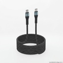 Cable USB-C a USB-C (Tipo C) Unitec CBL-832 2 Metros Carga Rápida 3.1A