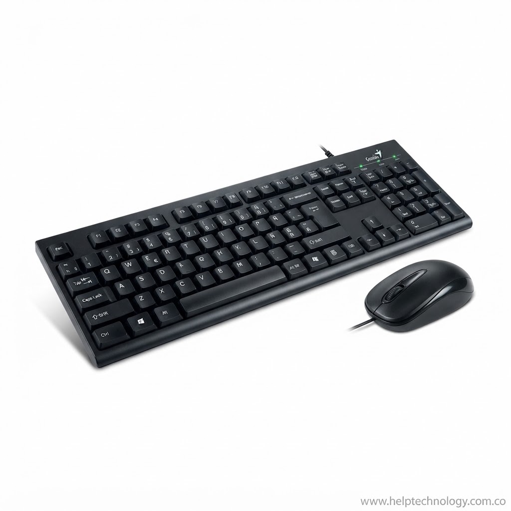 [6249] Combo Teclado y Mouse USB Genius KM-100SE Español Negro