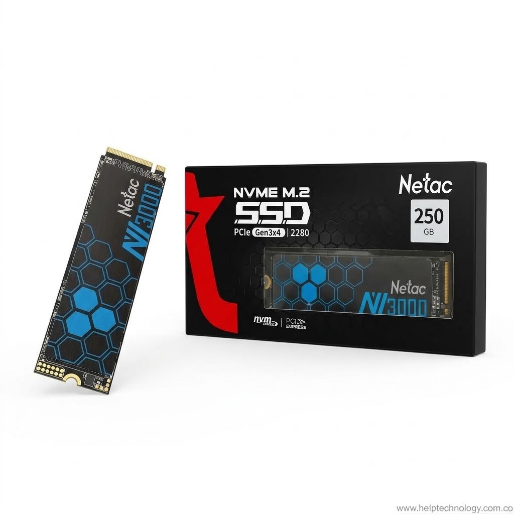Disco Sólido SSD M.2 NVMe 250GB Netac NV3000 PCIe 3.0 3100 MB/s