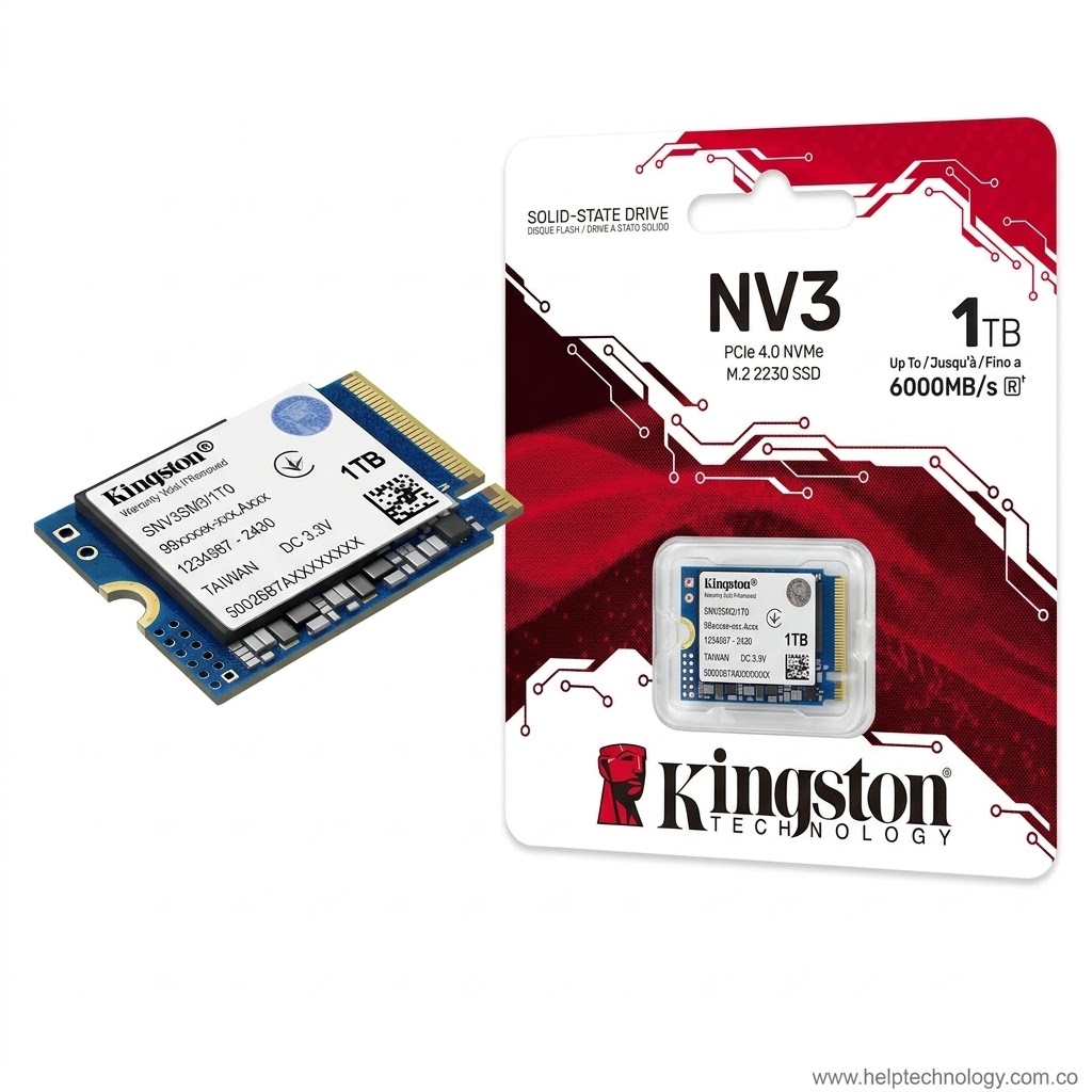 Disco Sólido SSD M.2 NVMe 1TB Kingston NV3 PCIe 4.0 2230 6000MB/s