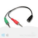 Cable Adaptador De Audio 1 Hembra 2 Machos  Jaltech
