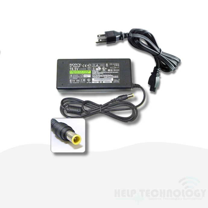 Cargador para Portátil Sony Vaio 19.5V 4.7A 90W Estándar Sony