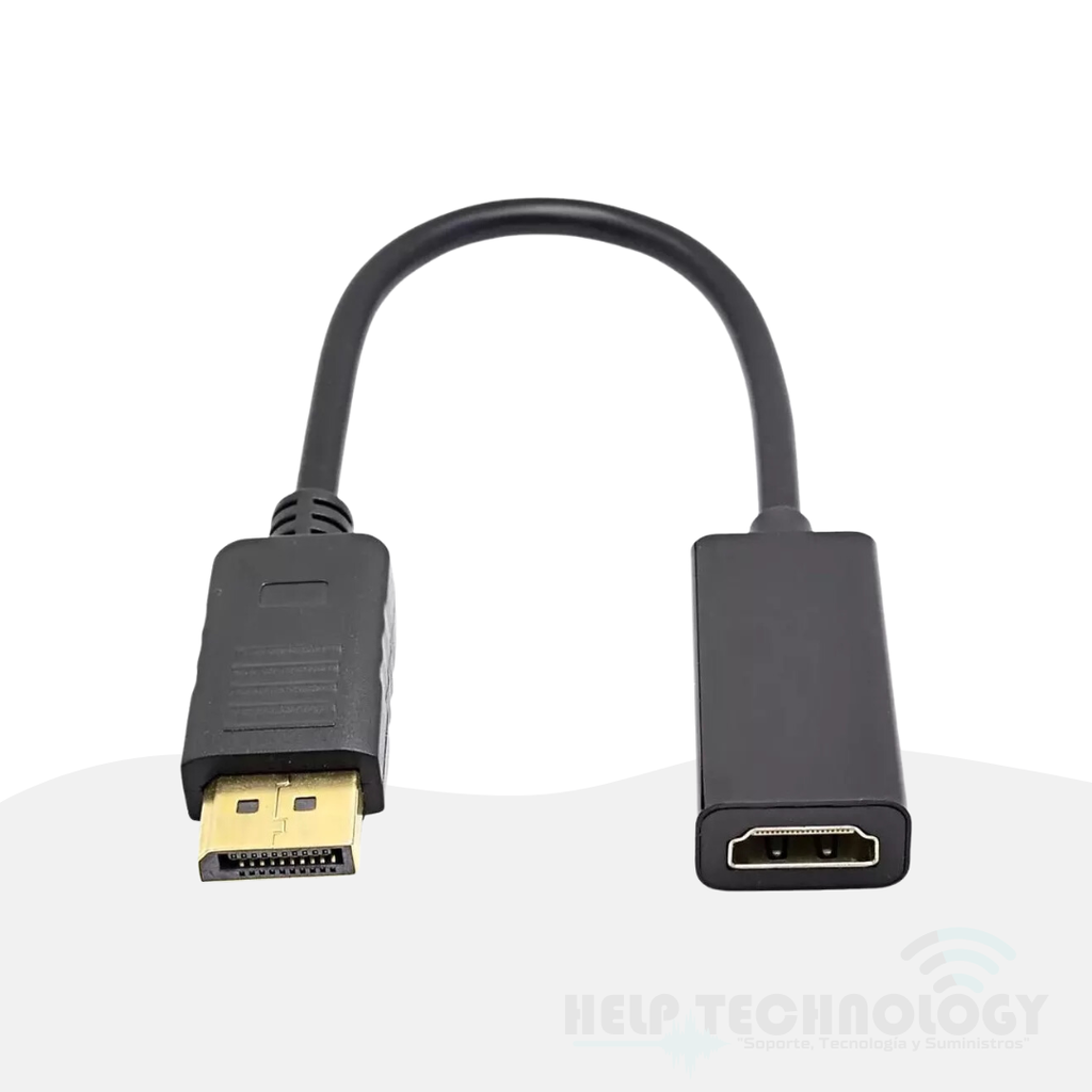 Convertidor DisplayPort a HDMI 1080p 15 Centímetros Negro