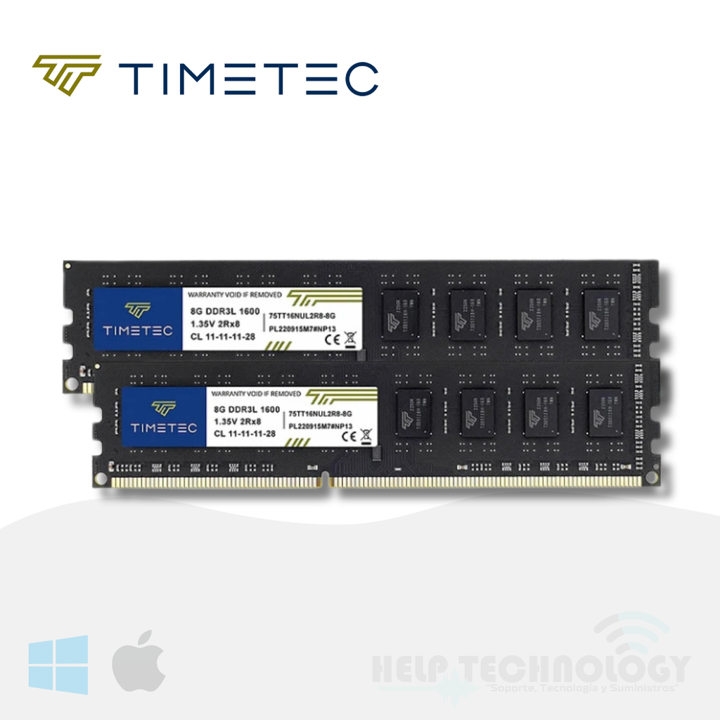 Memoria RAM PC DDR3L 1600MHz 8GB Timetec