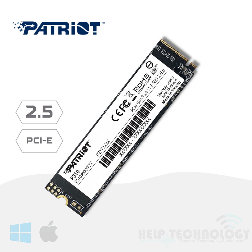 Unidad M.2 Pcie 3.0 NVMe Patriot 128 Gb P300P128GM28