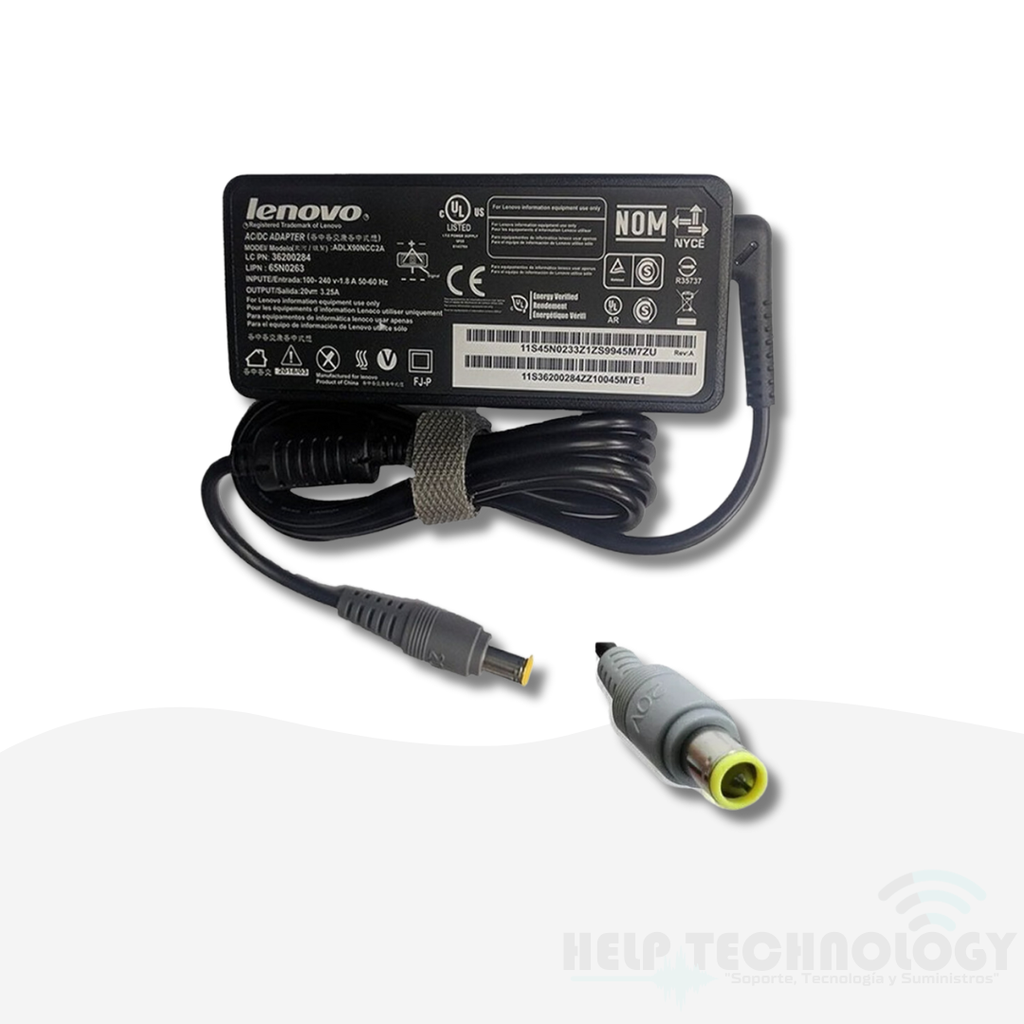 Cargador Para Lenovo 20V 3.25A  Punta L