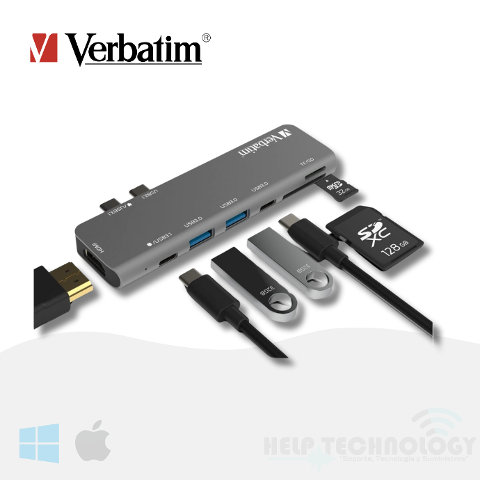 [1758] HUB USB-C Verbatim 7 En 2