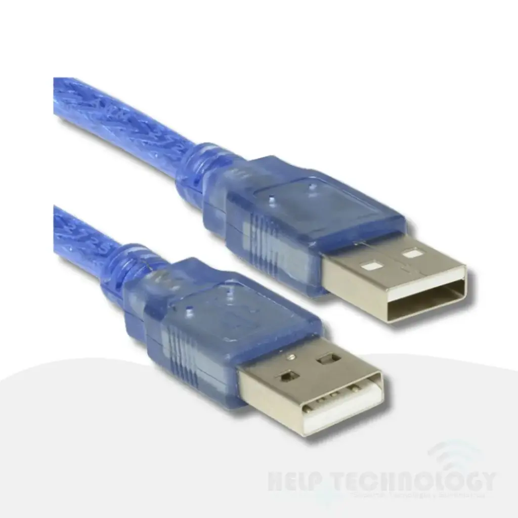 Cable USB-A a USB-A Macho/Macho 50 Centímetros Negro