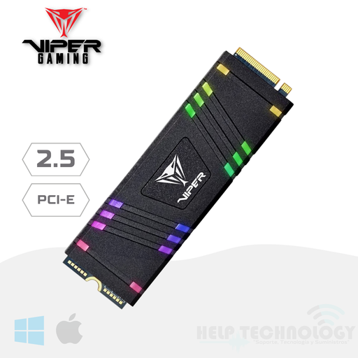 [1825] Unidad M.2 512GB Viper NVMe PCIe Blindada RGB 