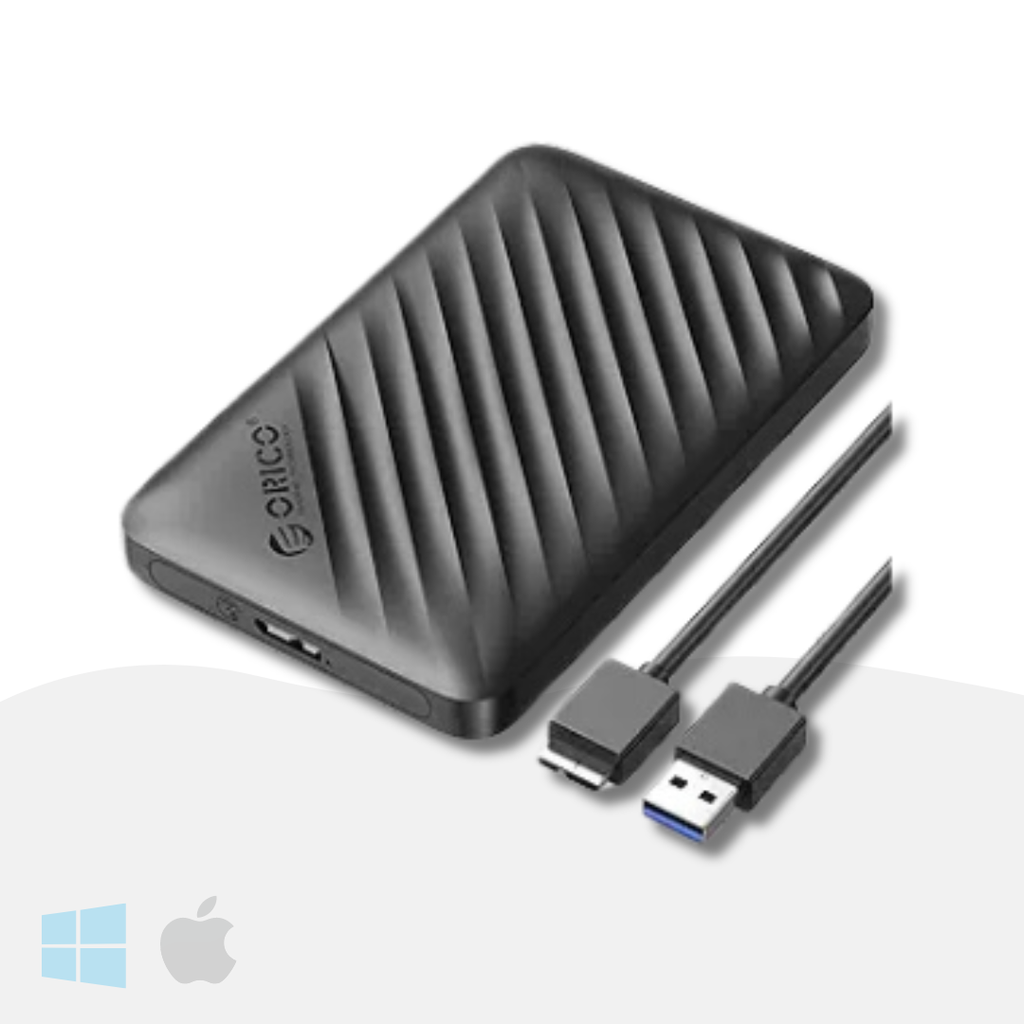 Caja Para Disco SATA 2.5" a USB 3.0 con UASP Negra