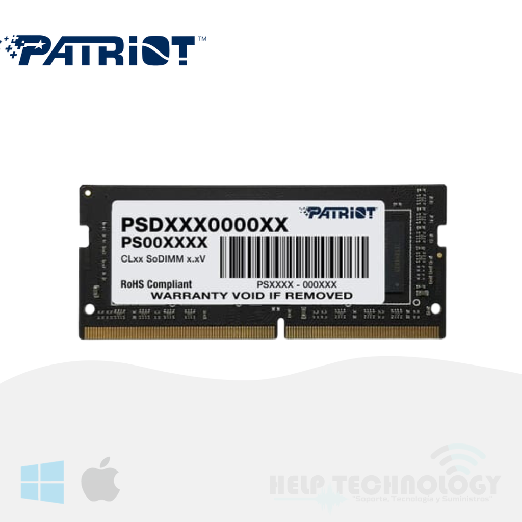 [1857] Memoria RAM para Portátil Patriot DDR4 8GB 3200MHz