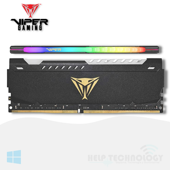 [1859] Memoria RAM PC DDR4 8GB RGB Patriot Viper Blindada 3200MHz