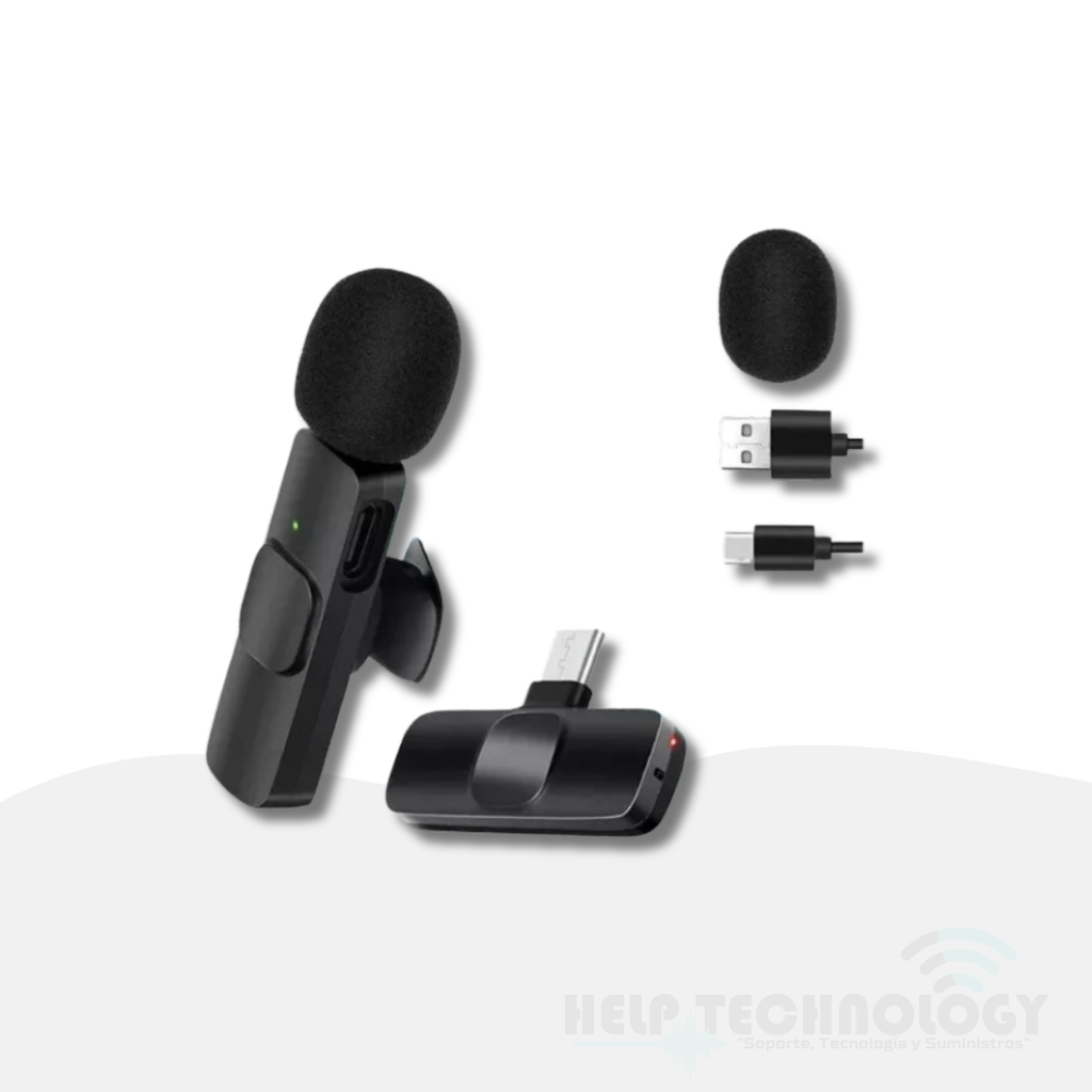 Micrófono De Solapa Inalámbrico Tipo C y Iphone