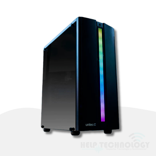 [1916] Chasis Gamer PC Unitec LED RGB