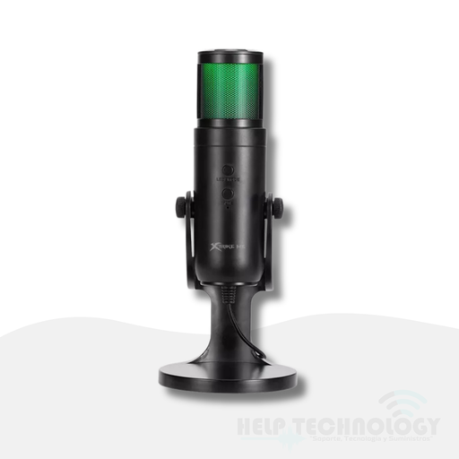 Microfono Xtrike Me Usb Gamer Luz Rgb Omnidireccional